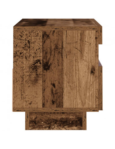 Mobile Porta TV con LED Legno Antico 80x35x40 cm Multistrato