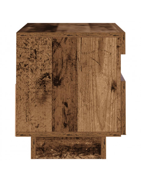 Mobile Porta TV con LED Legno Antico 80x35x40 cm Multistrato