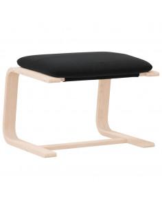 Poggiapiedi Nero 51x41x40 cm in Tessuto 2