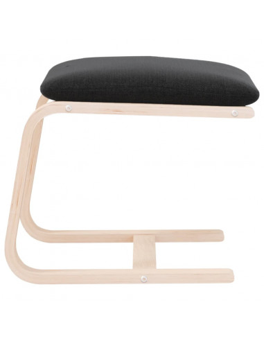 Poggiapiedi Nero 51x41x40 cm in Tessuto