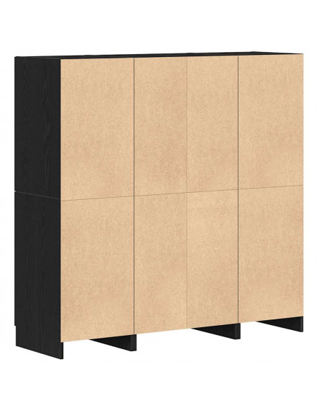 Set di Mobili da Cucina 3 pz Nero in Truciolato