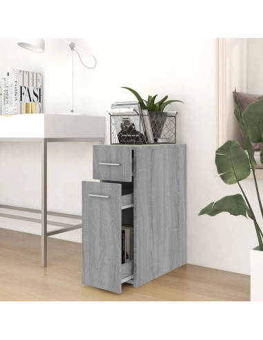 Mobile Farmacia Grigio Sonoma 20x45,5x60 cm Legno Multistrato