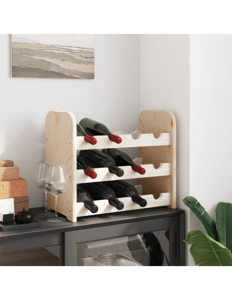 Portavini 43x25x37 cm in Legno Massello di Pino