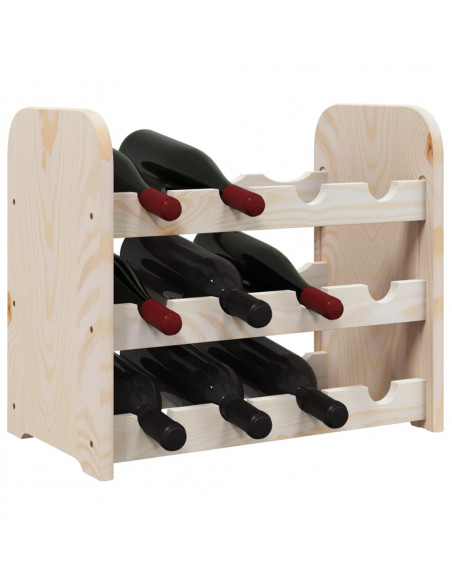 Portavini 43x25x37 cm in Legno Massello di Pino