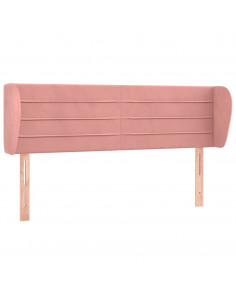 Testiera ad Orecchio Rosa 147x23x78/88 cm in Velluto 2