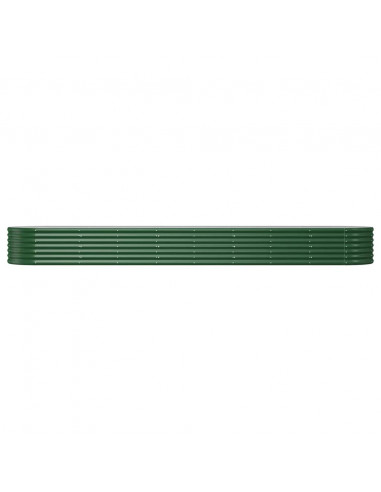 Letto Giardino Acciaio Verniciato a Polvere 368x80x36 cm Verde