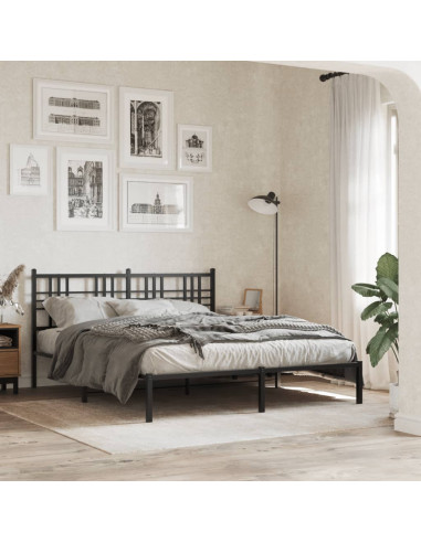 Testiera in Metallo Nero 160 cm