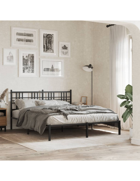 Testiera in Metallo Nero 160 cm
