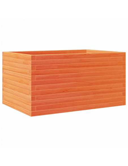 Fioriera Giardino Marrone Cera 90x60x46 cm Legno Massello Pino
