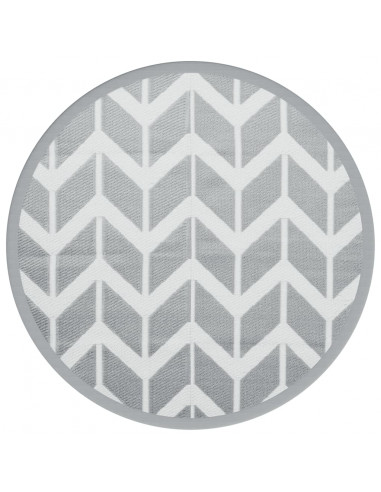 Tappeto da Esterno Grigio Ø200 cm in PP