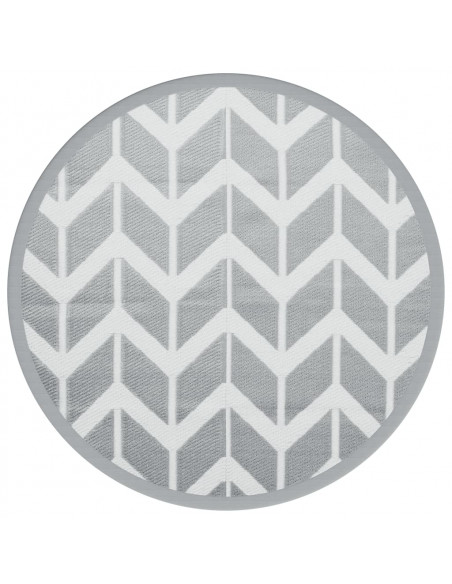 Tappeto da Esterno Grigio Ø200 cm in PP