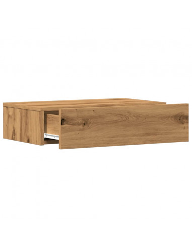 Mobile Porta TV con Luci LED Rovere Artigianale 60x35x15,5 cm