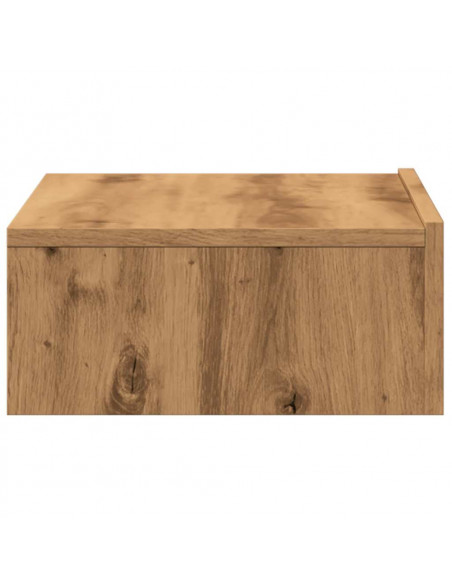 Mobile Porta TV con Luci LED Rovere Artigianale 60x35x15,5 cm