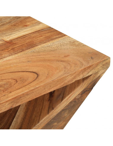 Tavolino 35x35x55 cm in Legno Massello di Acacia