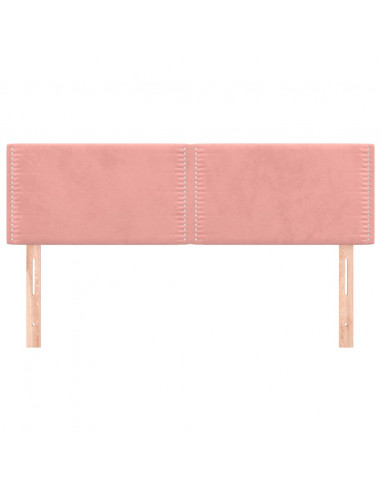 Testiere 2 pz Rosa 72x5x78/88 cm in Velluto