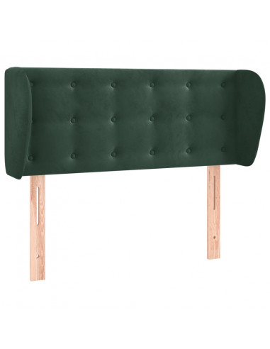 Testiera ad Orecchio Verde Scuro 93x23x78/88 cm in Velluto