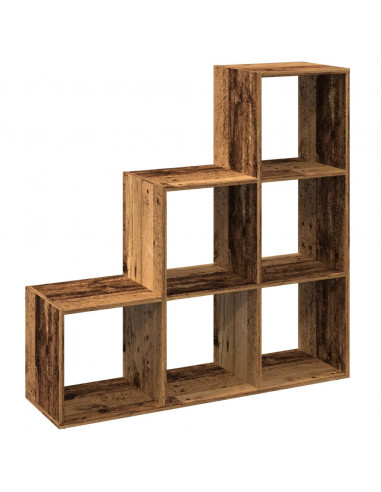 Libreria Divisorio 3 Ripiani Legno Antico 99x29x99cm Truciolato