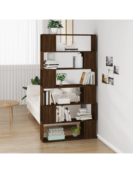 Libreria/Divisorio Rovere Marrone 100x24x188 cm