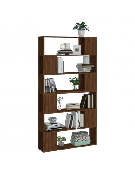 Libreria/Divisorio Rovere Marrone 100x24x188 cm