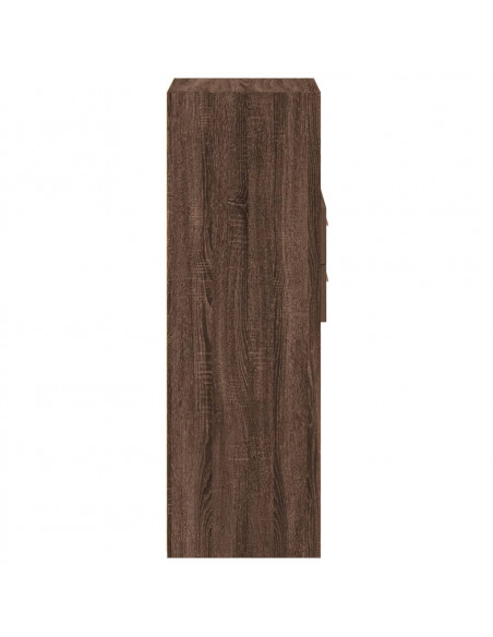 Credenza Rovere Marrone 40x42,5x124 cm in Legno Multistrato