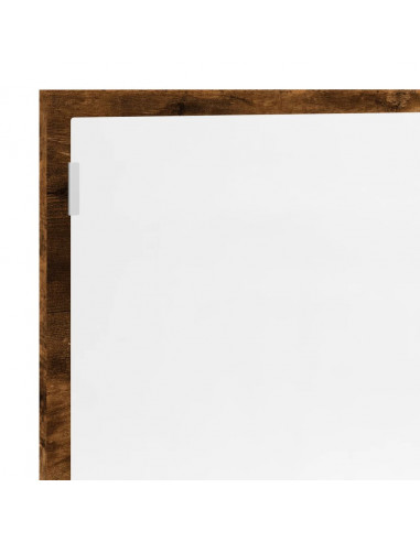 Specchio Bagno LED Rovere Fumo 100x8,5x37cm Legno Multistrato