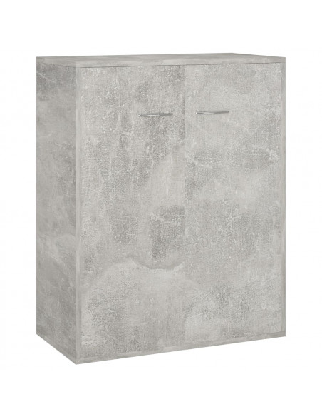 Credenza Grigio Cemento 60x30x75 cm in Legno Multistrato