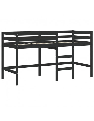 Letto a Soppalco con Tunnel Bambini Blu 90x200cm Massello Pino