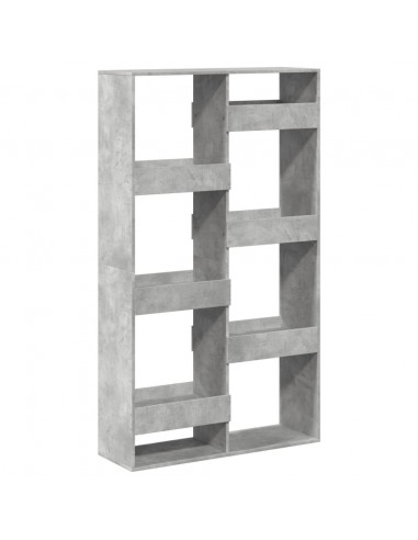 Libreria Grigio Cemento 100x33x175 cm in Legno Multistrato