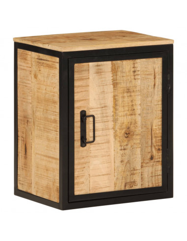 Mobile da Bagno 40x30x50 cm in Legno Massello di Mango e Ferro