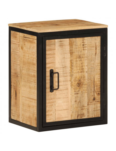 Mobile da Bagno 40x30x50 cm in Legno Massello di Mango e Ferro