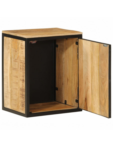 Mobile da Bagno 40x30x50 cm in Legno Massello di Mango e Ferro