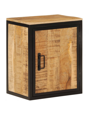 Mobile da Bagno 40x30x50 cm in Legno Massello di Mango e Ferro