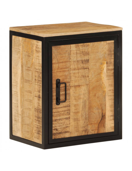 Mobile da Bagno 40x30x50 cm in Legno Massello di Mango e Ferro