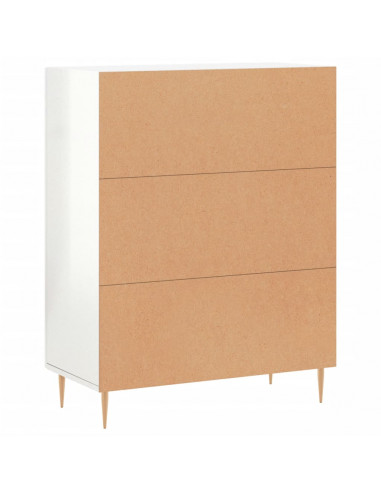 Credenza 69,5x34x90 cm in Legno Multistrato Bianco Lucido