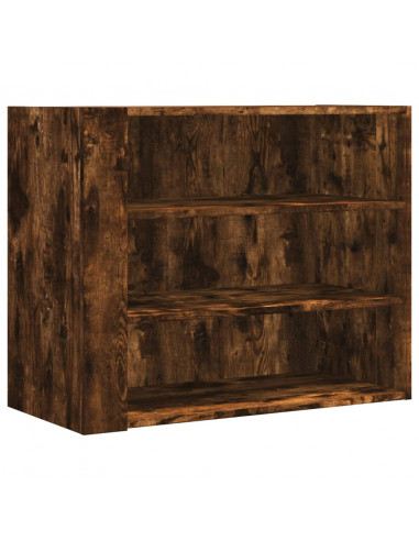 Armadietto a Muro Rovere Fumo 75x35x60 cm in Truciolato