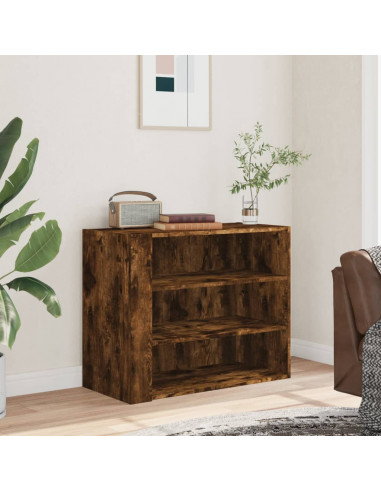 Armadietto a Muro Rovere Fumo 75x35x60 cm in Truciolato