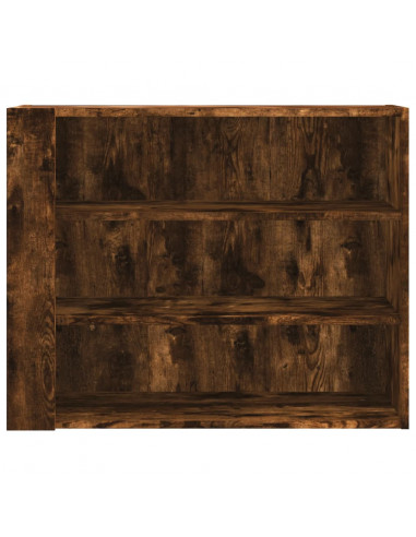 Armadietto a Muro Rovere Fumo 75x35x60 cm in Truciolato