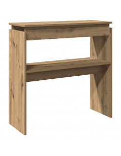 Tavolo Consolle Rovere Artigianale 80x30x80 cm in Truciolato 2