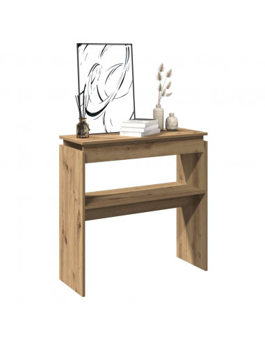 Tavolo Consolle Rovere Artigianale 80x30x80 cm in Truciolato