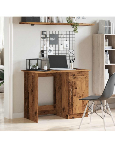 Scrivania Legno Antico 100x50x76 cm in Legno Multistrato