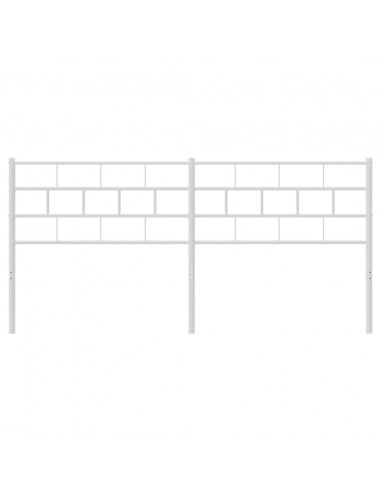 Testiera in Metallo Bianco 180 cm