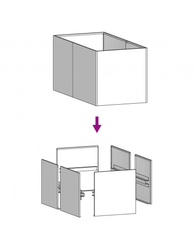 Fioriera 80x40x40 cm in Acciaio Corten