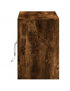 Mobile Porta TV con LED Rovere Fumo 100x34x50 cm in Truciolato 2