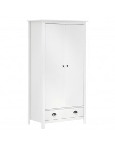 Armadio a 2 Ante Hill Bianco 89x50x170cm in Legno di Pino