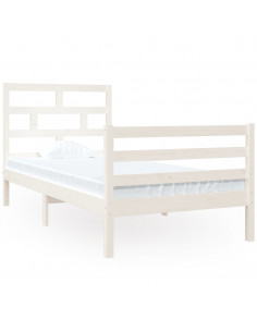 Giroletto Bianco 90x190 cm Single in Legno Massello 2