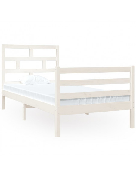 Giroletto Bianco 90x190 cm Single in Legno Massello