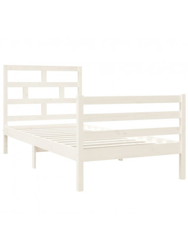 Giroletto Bianco 90x190 cm Single in Legno Massello