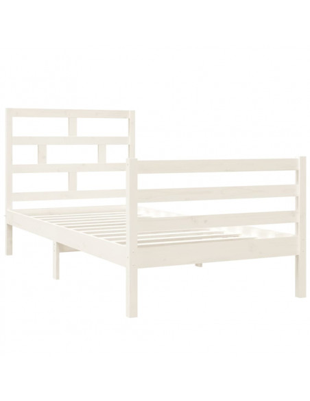 Giroletto Bianco 90x190 cm Single in Legno Massello