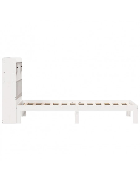 Letto con Libreria senza Materasso 75x190 cm in Legno Pino