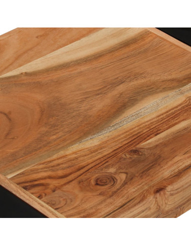 Tavolini Impilabili 3 pz in Legno Massello e Finitura Sheesham